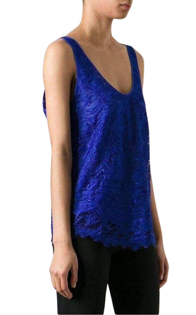 Blue Lace Tank Top Emilio Pucci