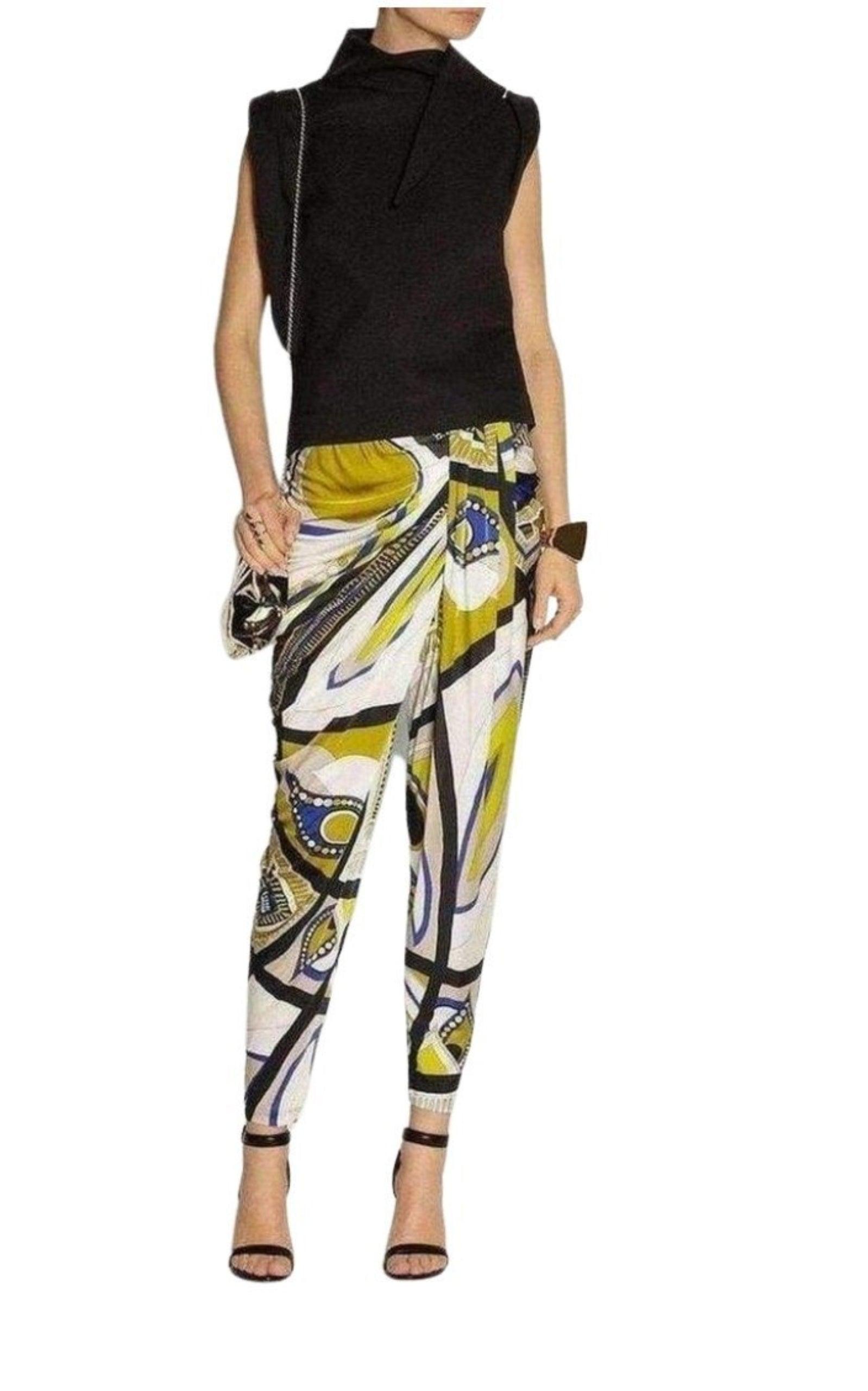 Printed Jersey Tapered Pants Emilio Pucci