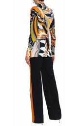 Wrap-effect Cutout Top Emilio Pucci