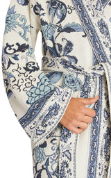 Floral Print Wrap Coat Etro