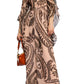 Printed V-neck Silk Dress Etro