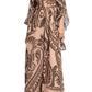 Printed V-neck Silk Dress Etro