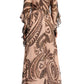 Printed V-neck Silk Dress Etro