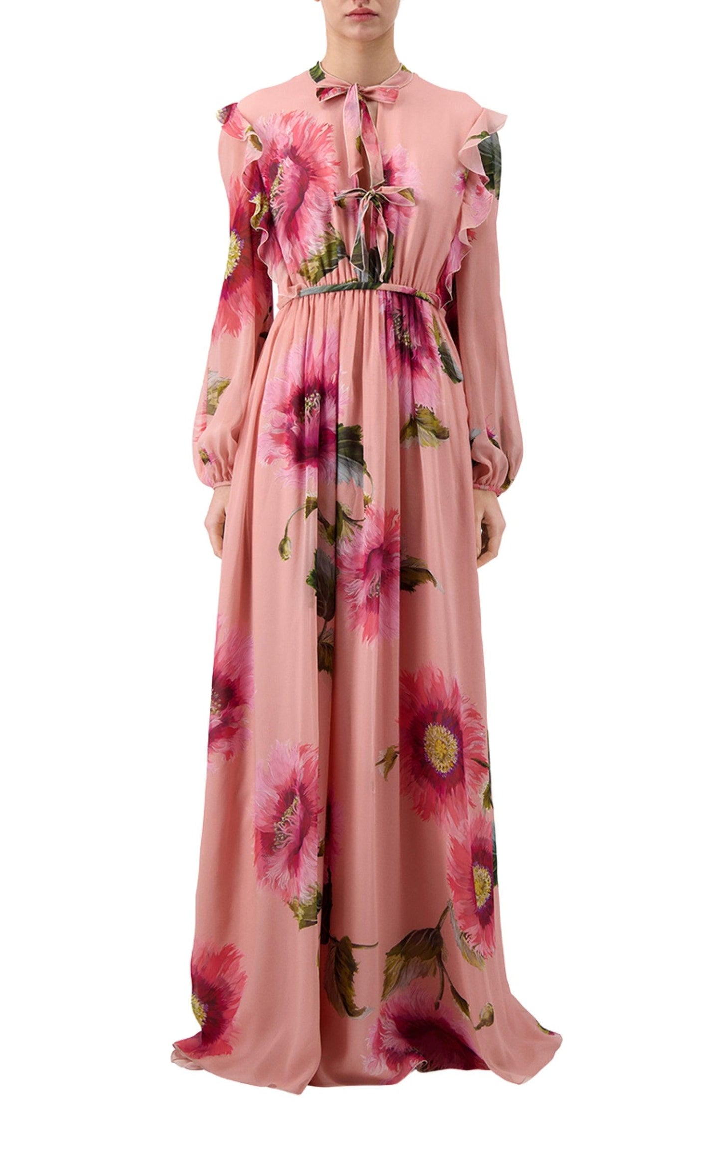 Botanic Blow Up-print Silk Georgette Gown Giambattista Valli