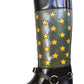 Abstract Art Pop Leather Riding Boot Gucci