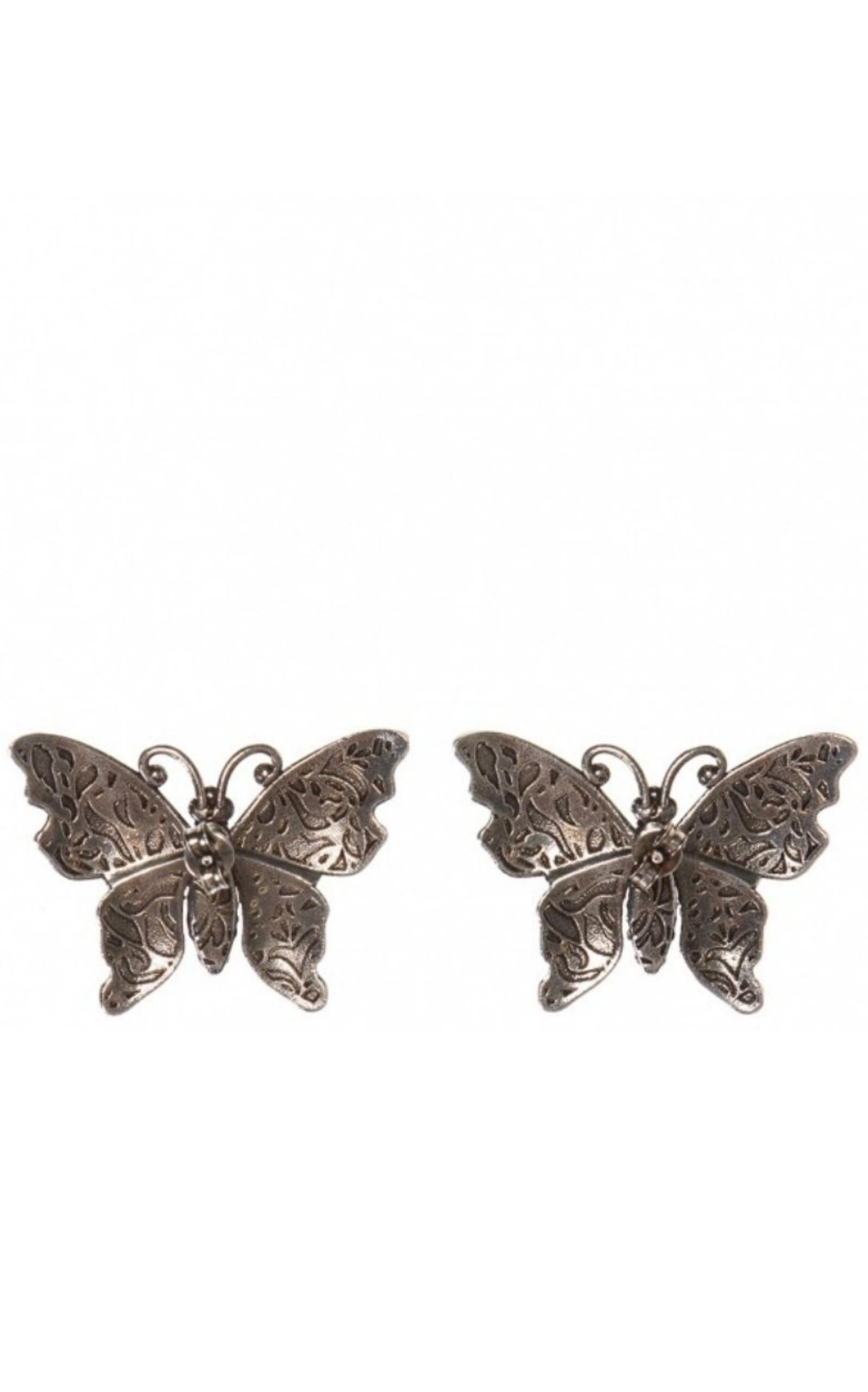 Crystal Studded Butterfly Earrings Gucci