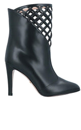 Cutout Leather Ankle Boots Gucci