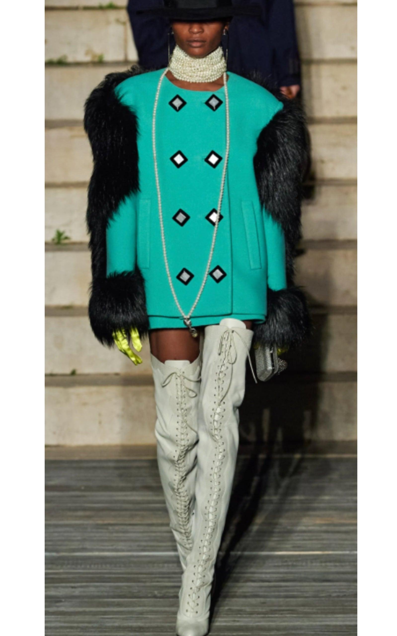 Gucci Faux Fur-trimmed Wool Jacket - Runway Catalog