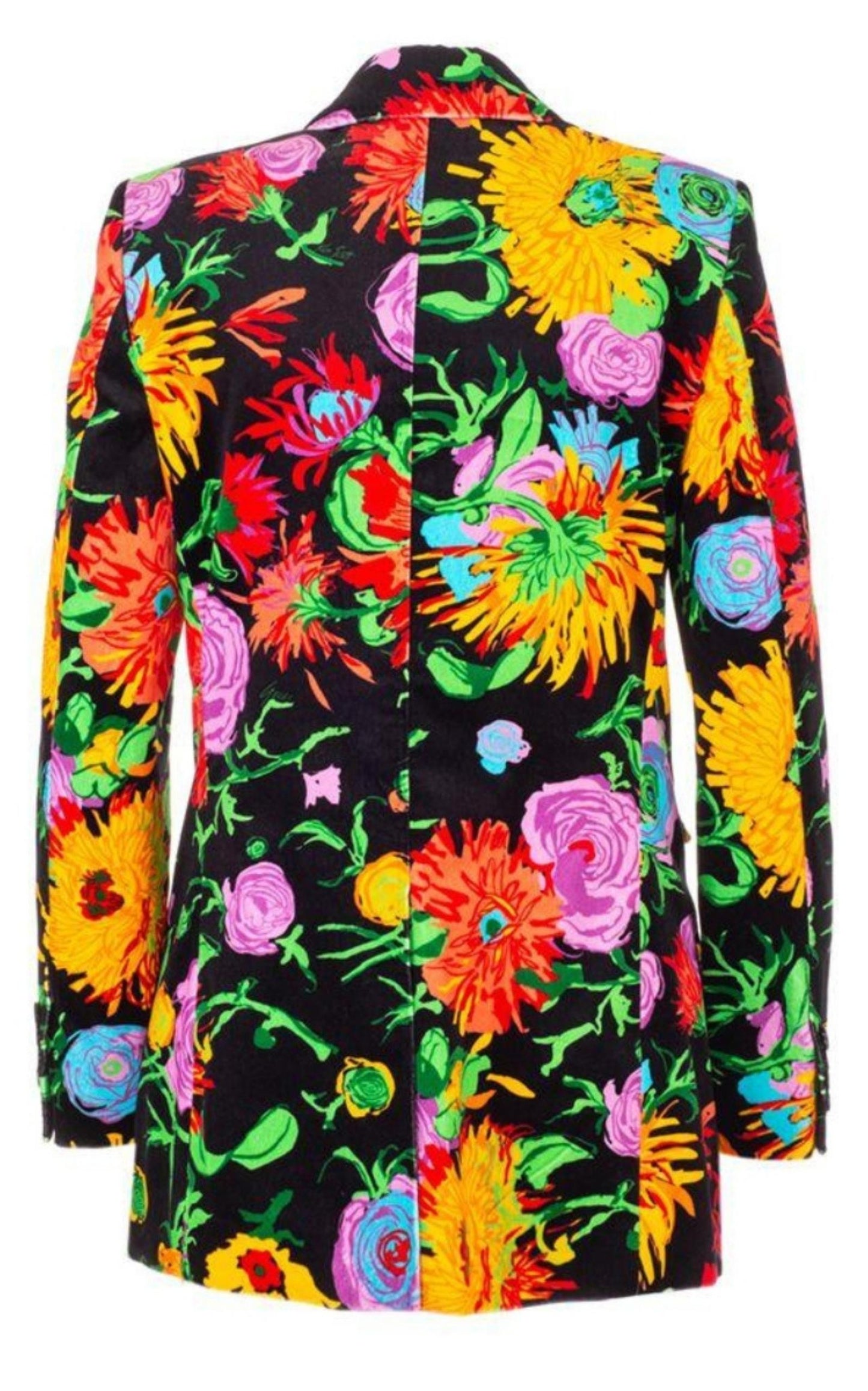 Floral Print Velvet Blazer Gucci