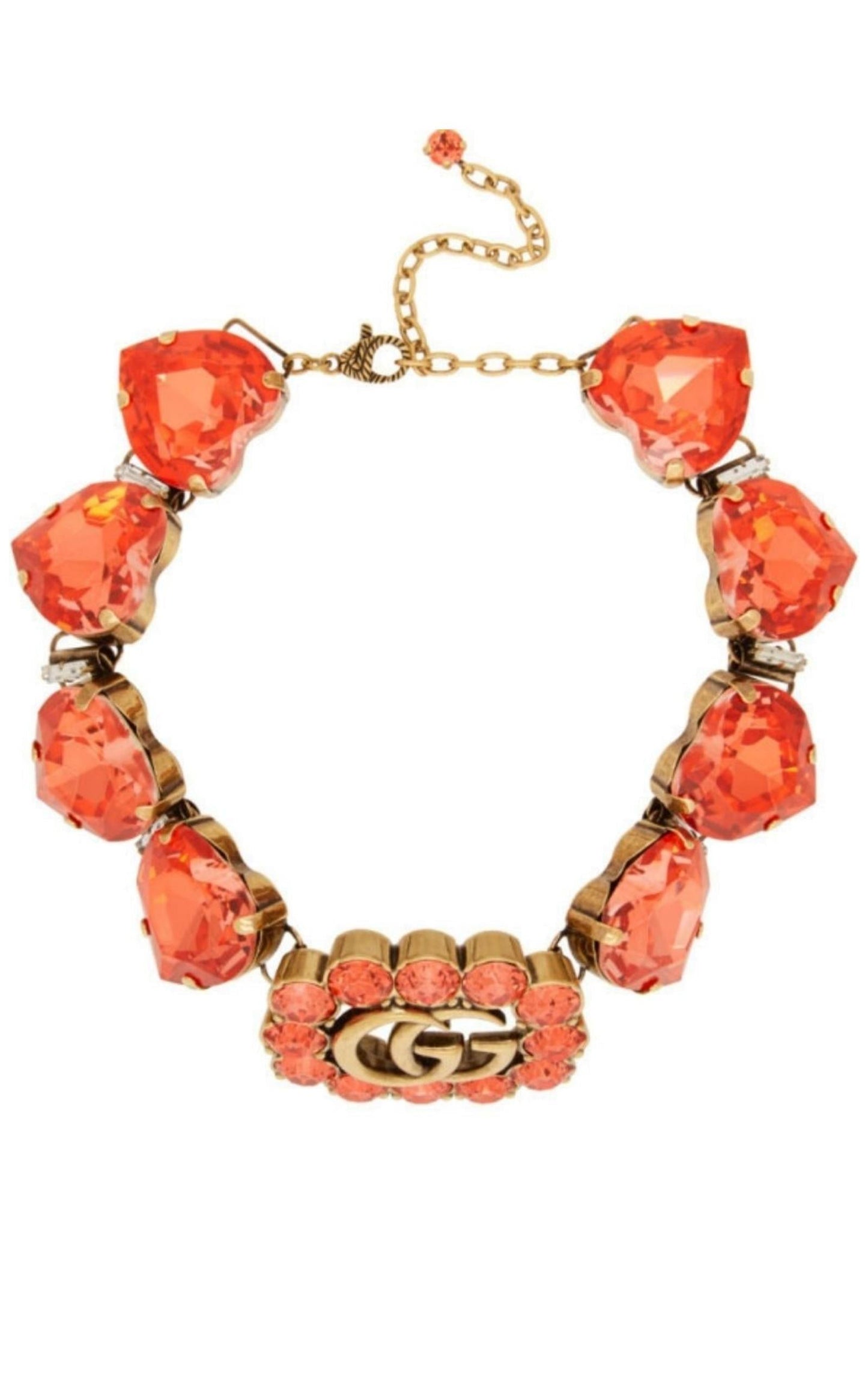 GG And Heart Crystal-Embellished Choker Gucci