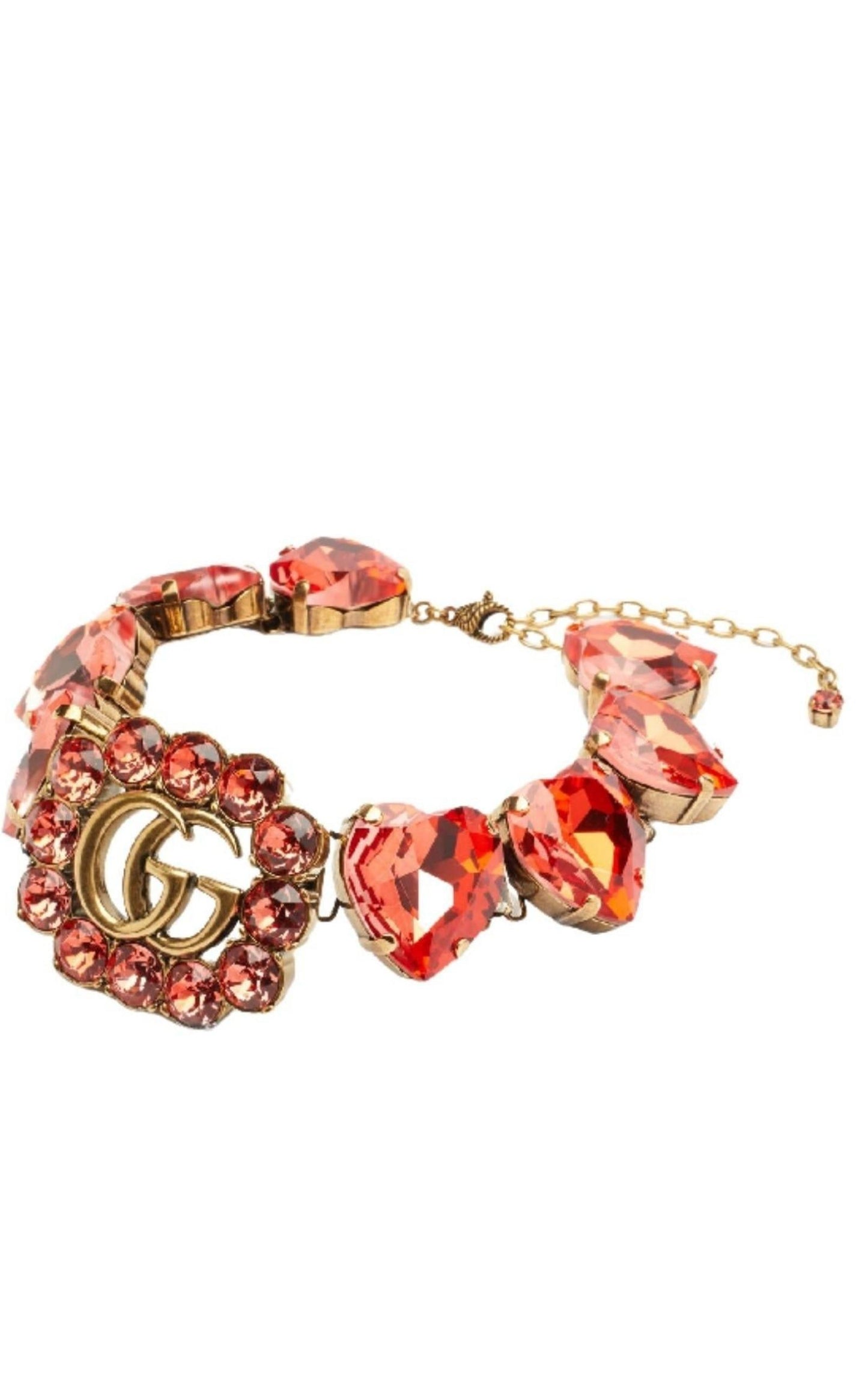 GG And Heart Crystal-Embellished Choker Gucci