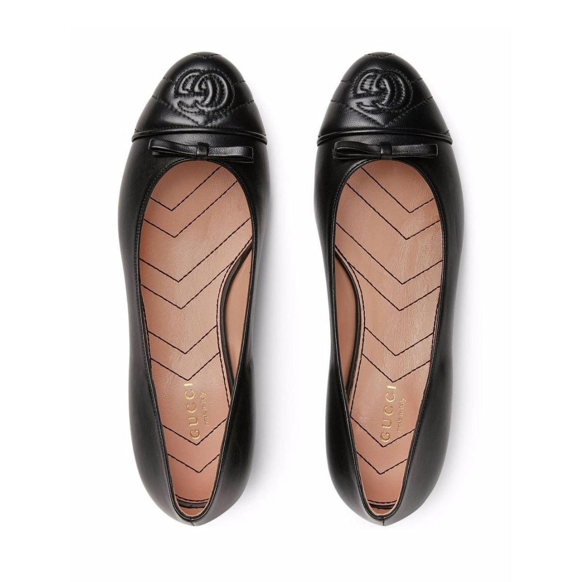 GG Ballerina Leather Shoes Gucci