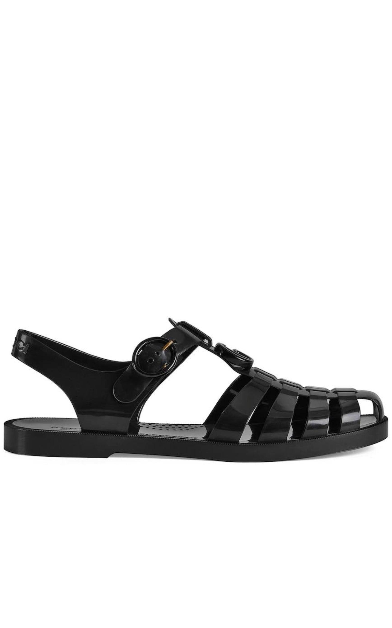 GG Logo Cut-Out Strapped Sandals Gucci