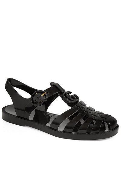 GG Logo Cut-Out Strapped Sandals Gucci