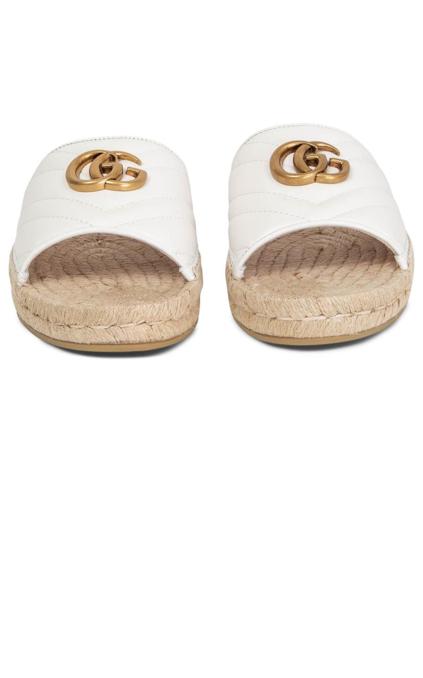 Gg Logo Quilted Leather Espadrilles Gucci