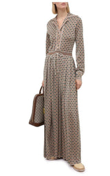 Gucci Long Square G Lamé Dress Gucci