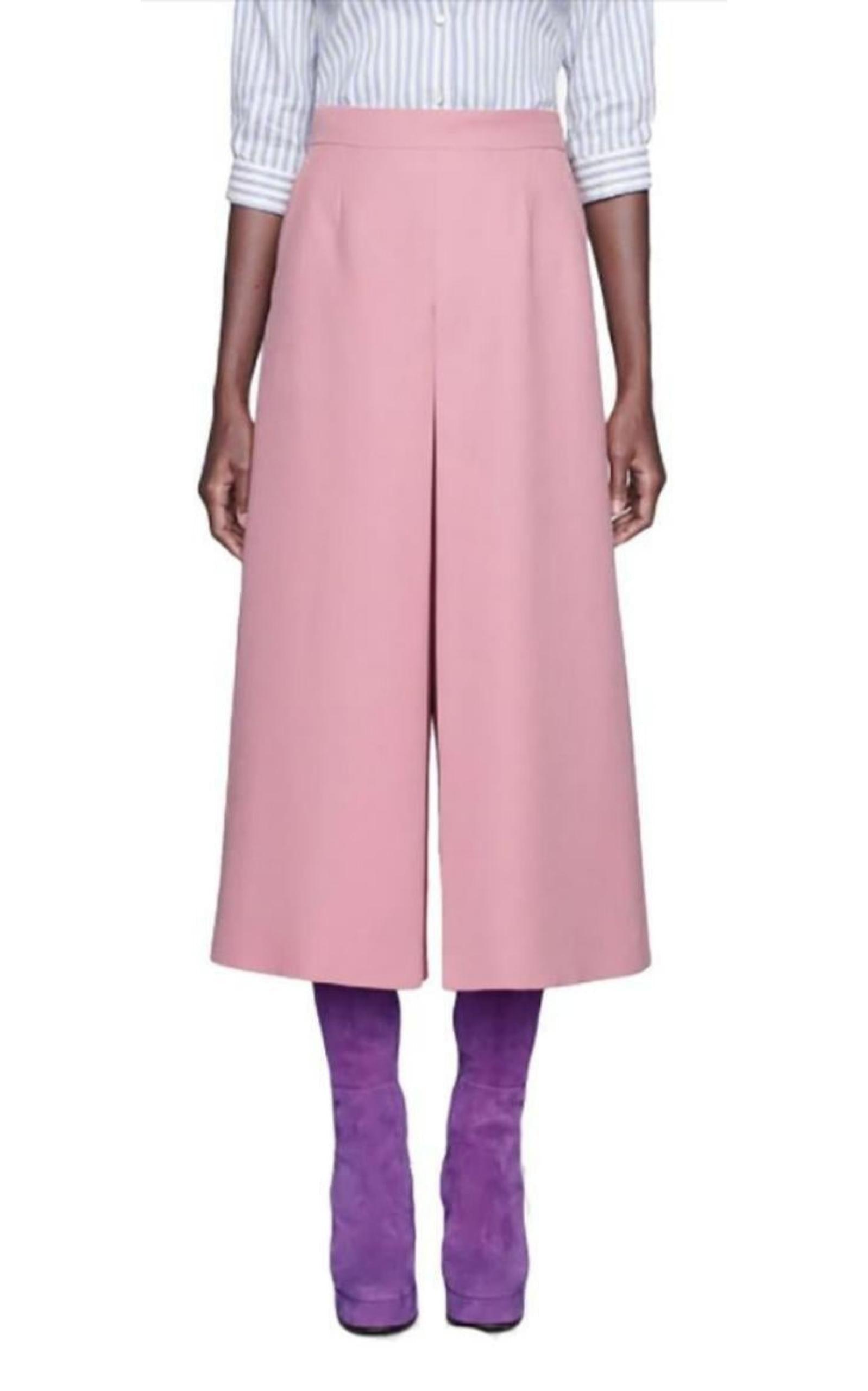 High-rise Wide Silk-blend Pants Gucci