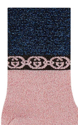 Interlocking G Chain-trimmed Socks Gucci