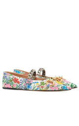 Ken Scott Floral Ballerina Shoes Gucci