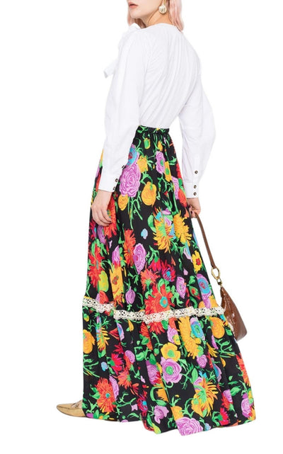 Ken Scott- Print Viscose Skirt Gucci