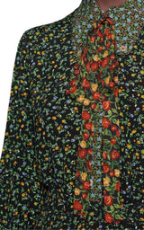 Liberty Floral Bow Detail Shirt Gucci