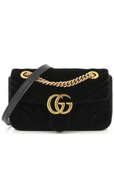 Matelasse Velvet Mini Black Gucci