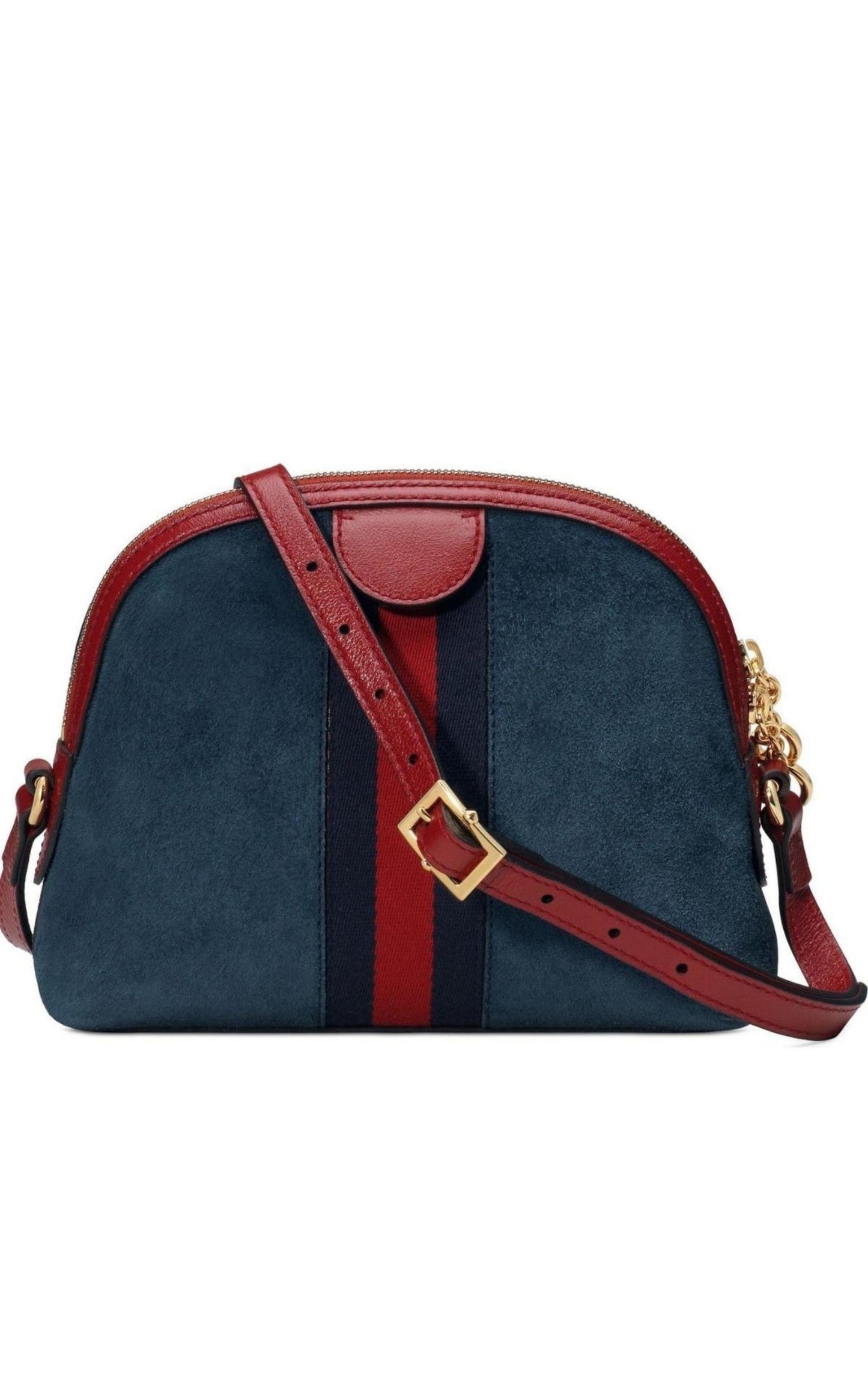 Navy Leather Suede Ophidia Shoulder Bag Gucci