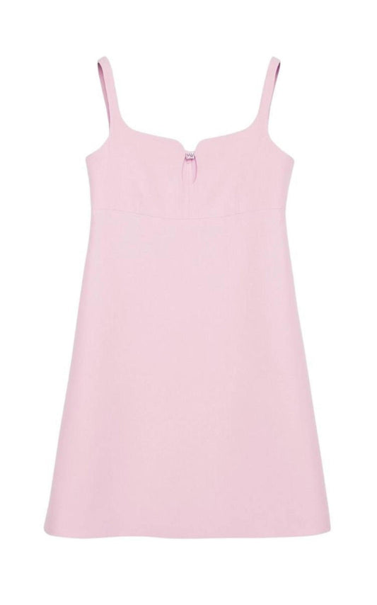 Pink Silk and Wool Cady Crepe Dress Gucci