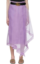 Purple Silk Organza Skirt Gucci