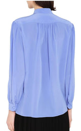 Ruffle-neck Silk Blouse Gucci