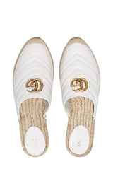 White Pilar Leather Espadrilles Gucci