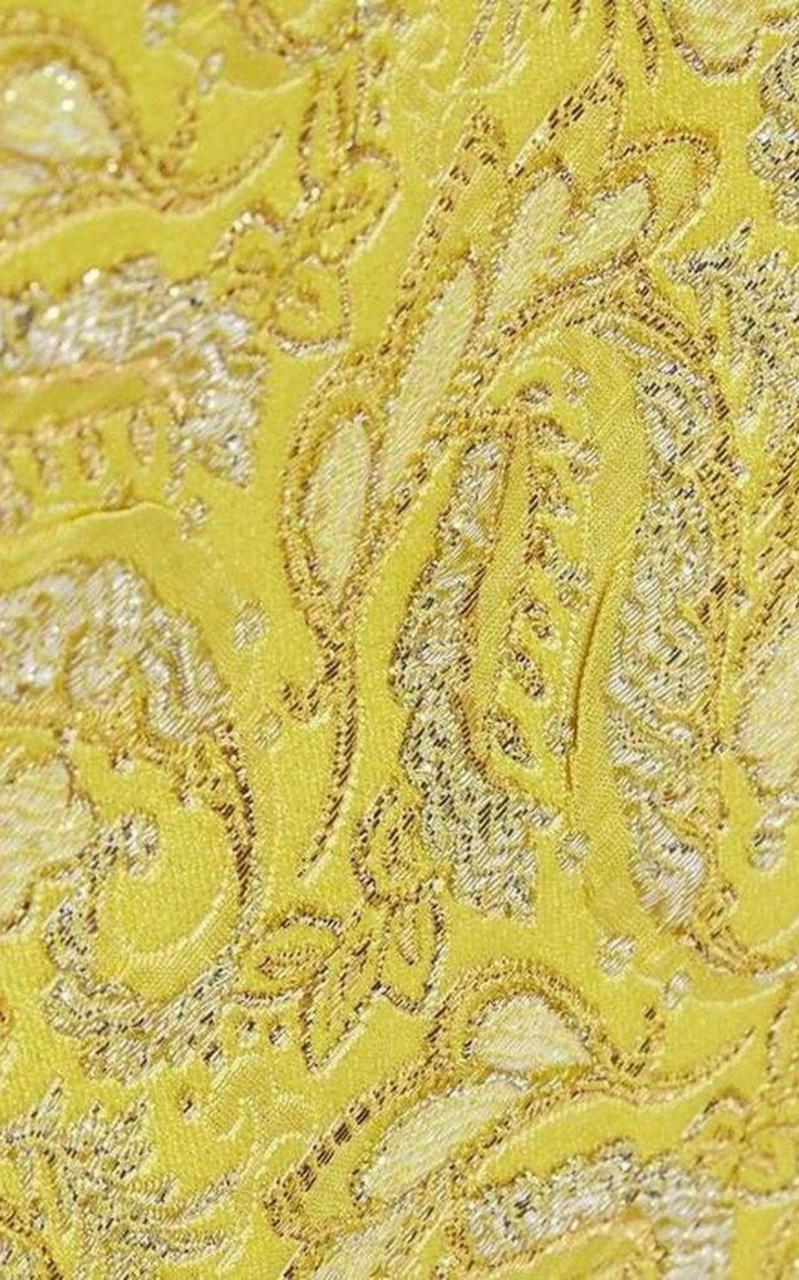 Yellow Brocade Jacquard Mini Skirt Gucci