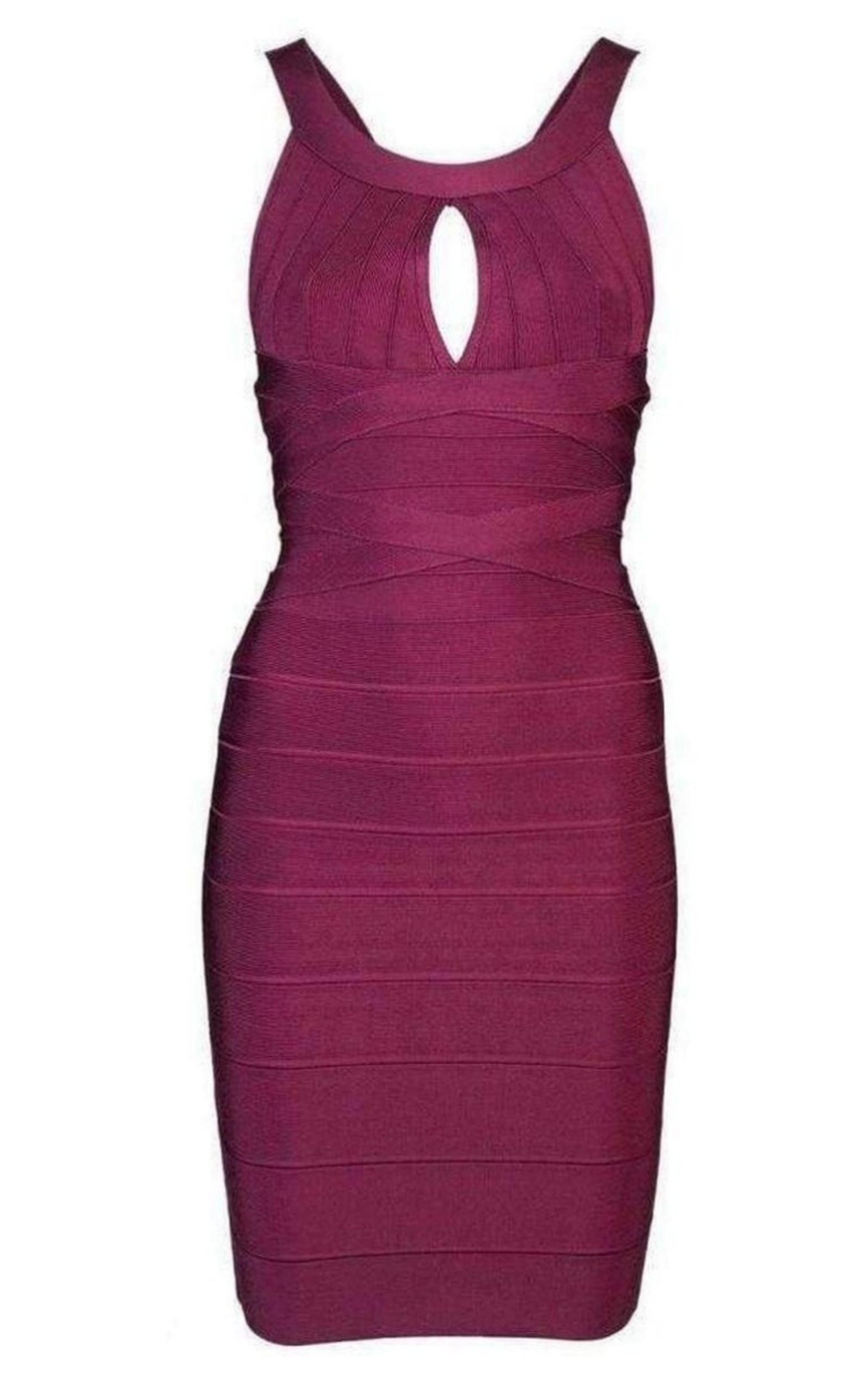 Iridessa Signature Bandage Maroon Dress Herve Leger