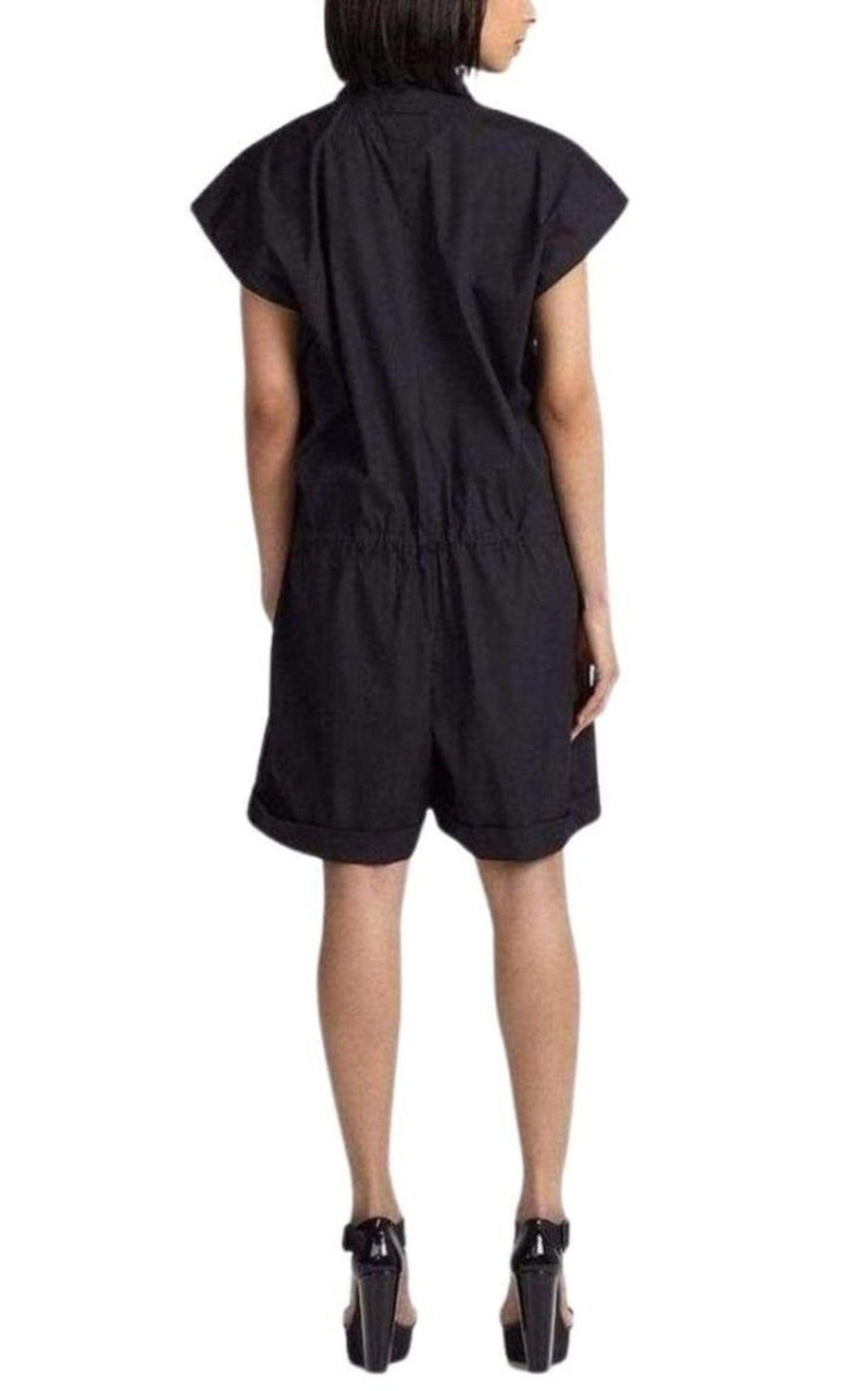 Black Cotton Blend Romper Jean Paul Gaultier