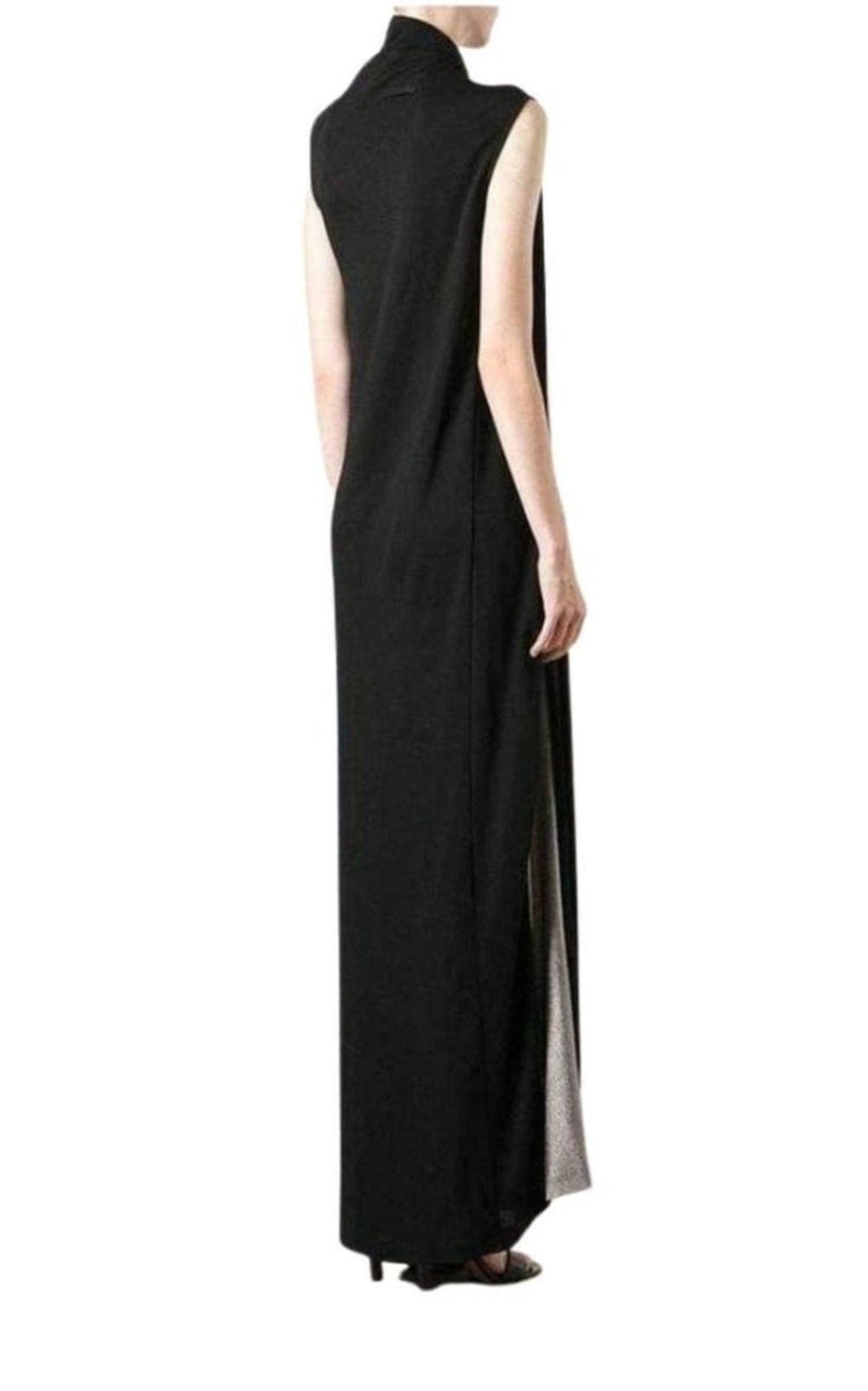 Black Metallic Maxi Dress Jean Paul Gaultier