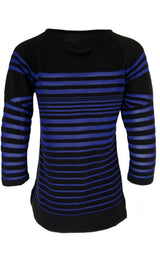 Cyber Baba Optical Stripe Sailor Sweater Jean Paul Gaultier