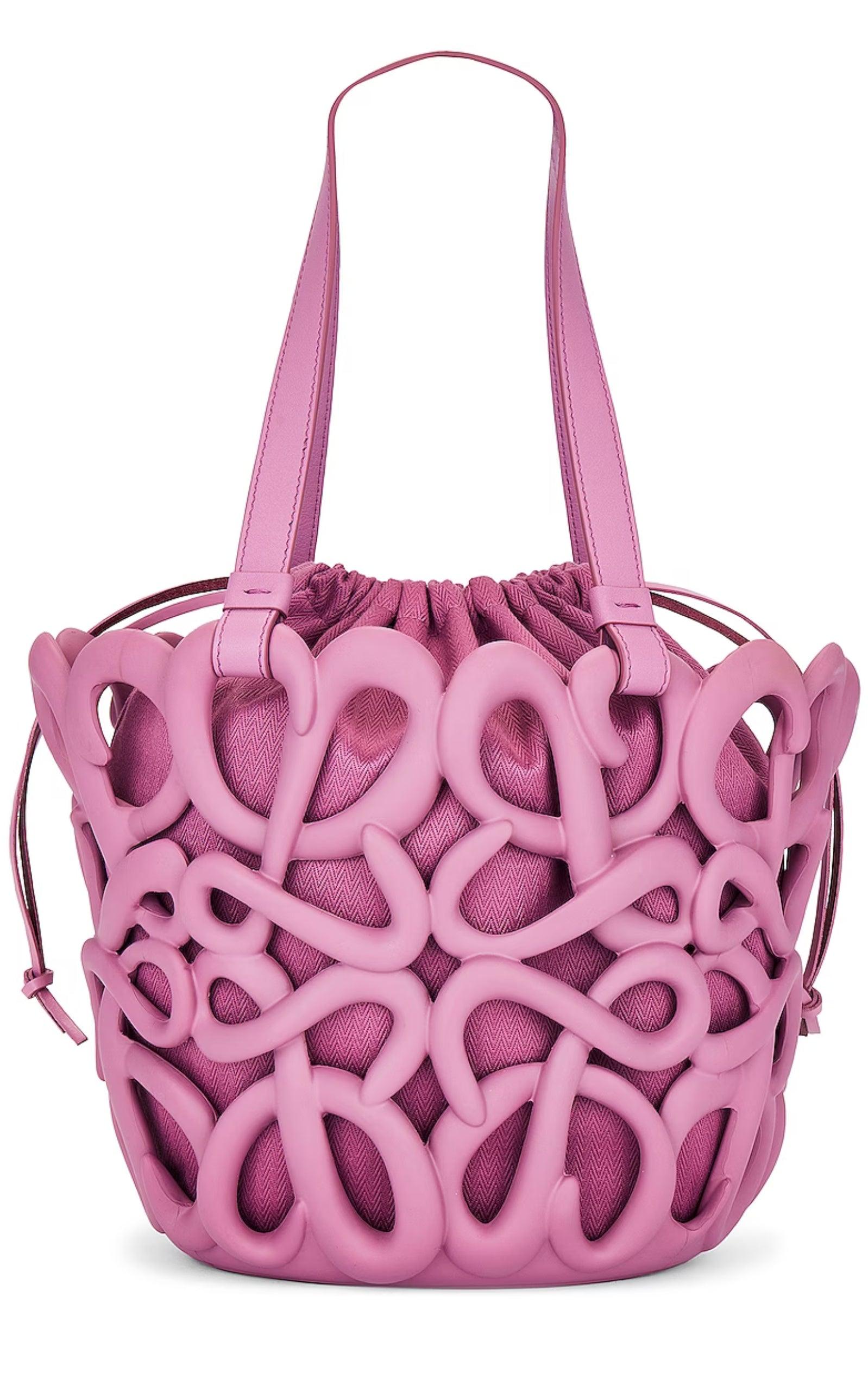 Anagram Inflated Basket Bag in Purple Loewe