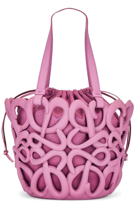 Anagram Inflated Basket Bag in Purple Loewe