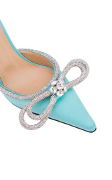 Double Bow Satin Mules MACH & MACH