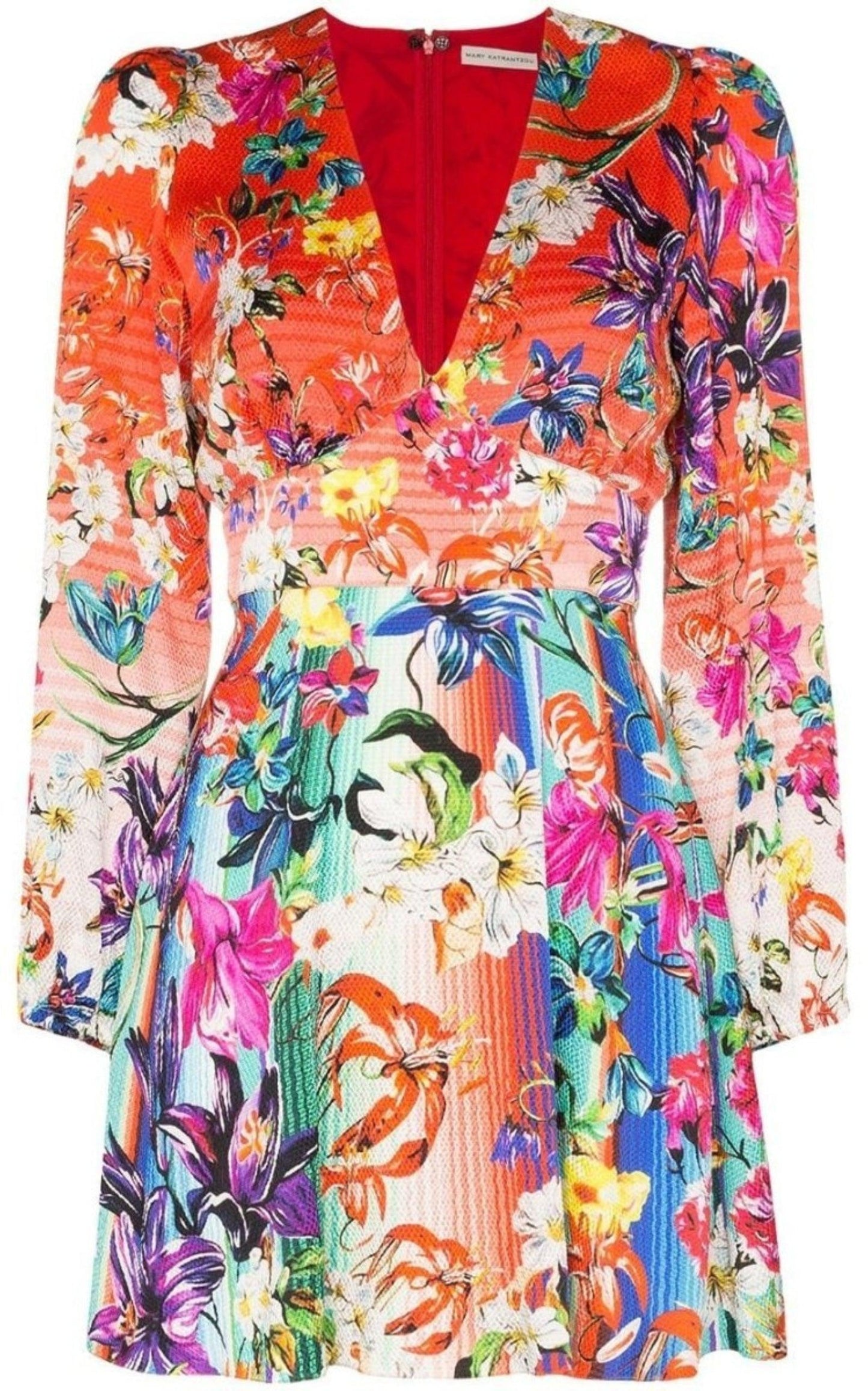 Bloom Floral Print Silk Dress Mary Katrantzou