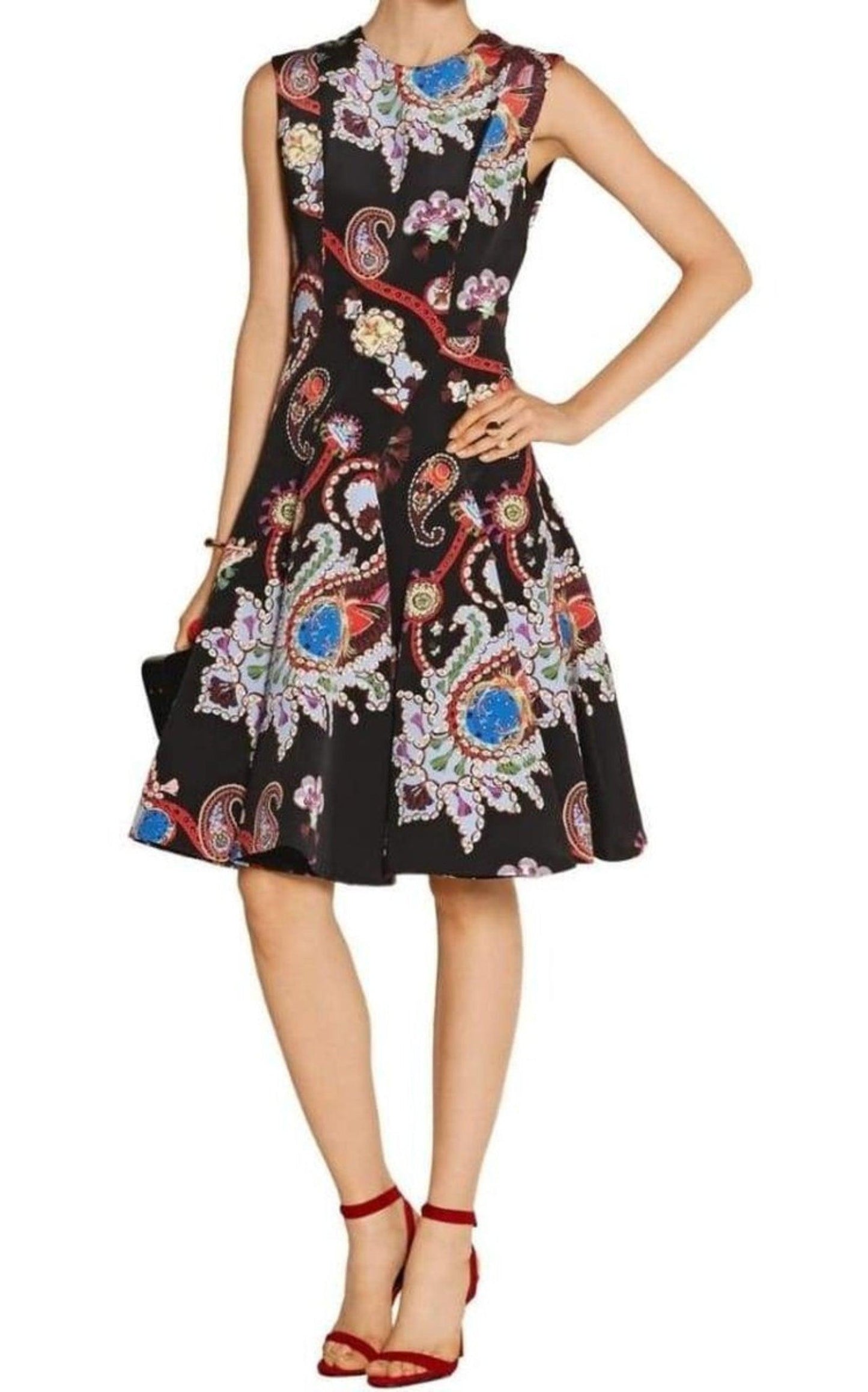 Masson Printed Silk-Satin Dress Mary Katrantzou