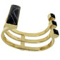 Gold Fay Black Onyx Semiprecious Baguette Bracelet May Moma