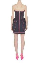 Navy Scuba Bustier Dress McQ - Alexander McQueen