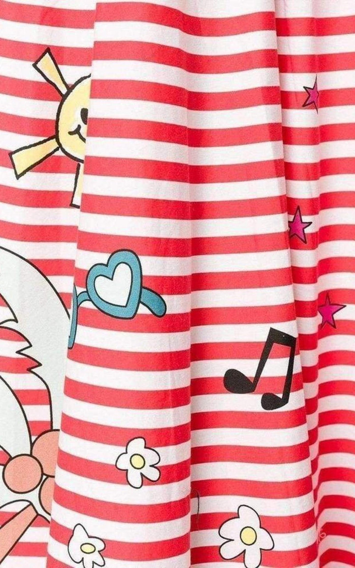 Mira Mikati Red White Stripe Cotton Skirt Dress Mira Mikati