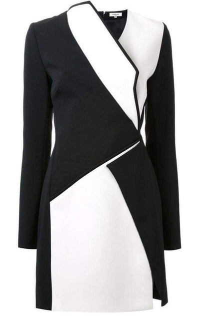 Bonded Monocrome Crepe Dress Mugler