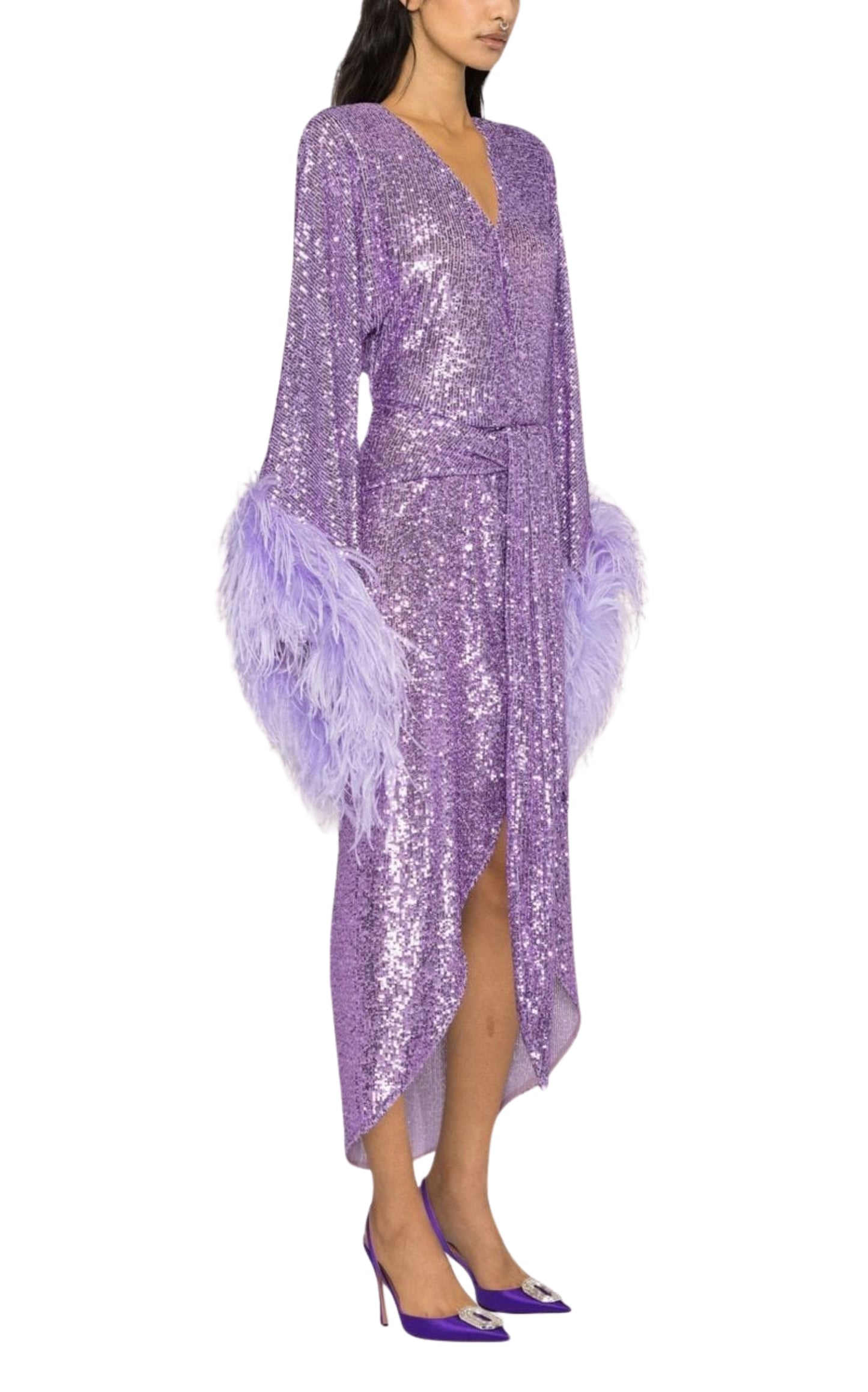 Feather Sequinned Dress NERVI