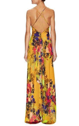 Angelina Botanic Silk Maxi Dress Nicole Miller