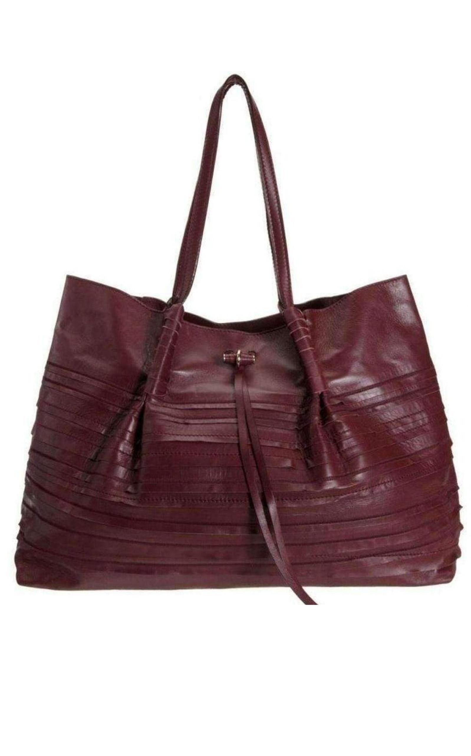 Liane Tiered Large Leather Tote Bag Nina Ricci