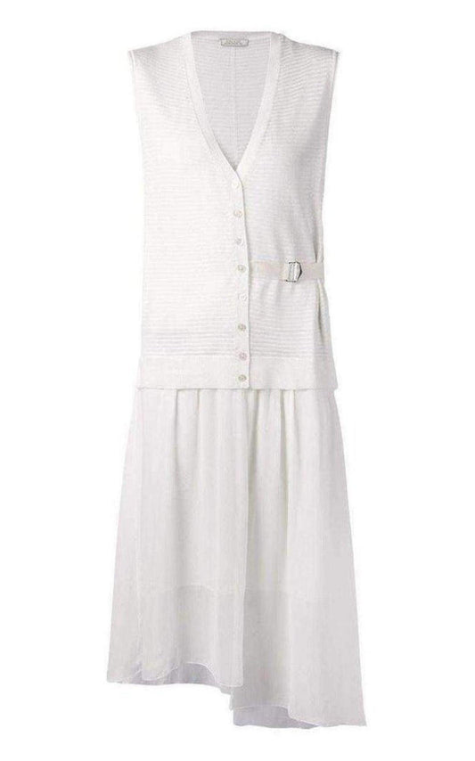 White Wool & Silk Dress Nina Ricci