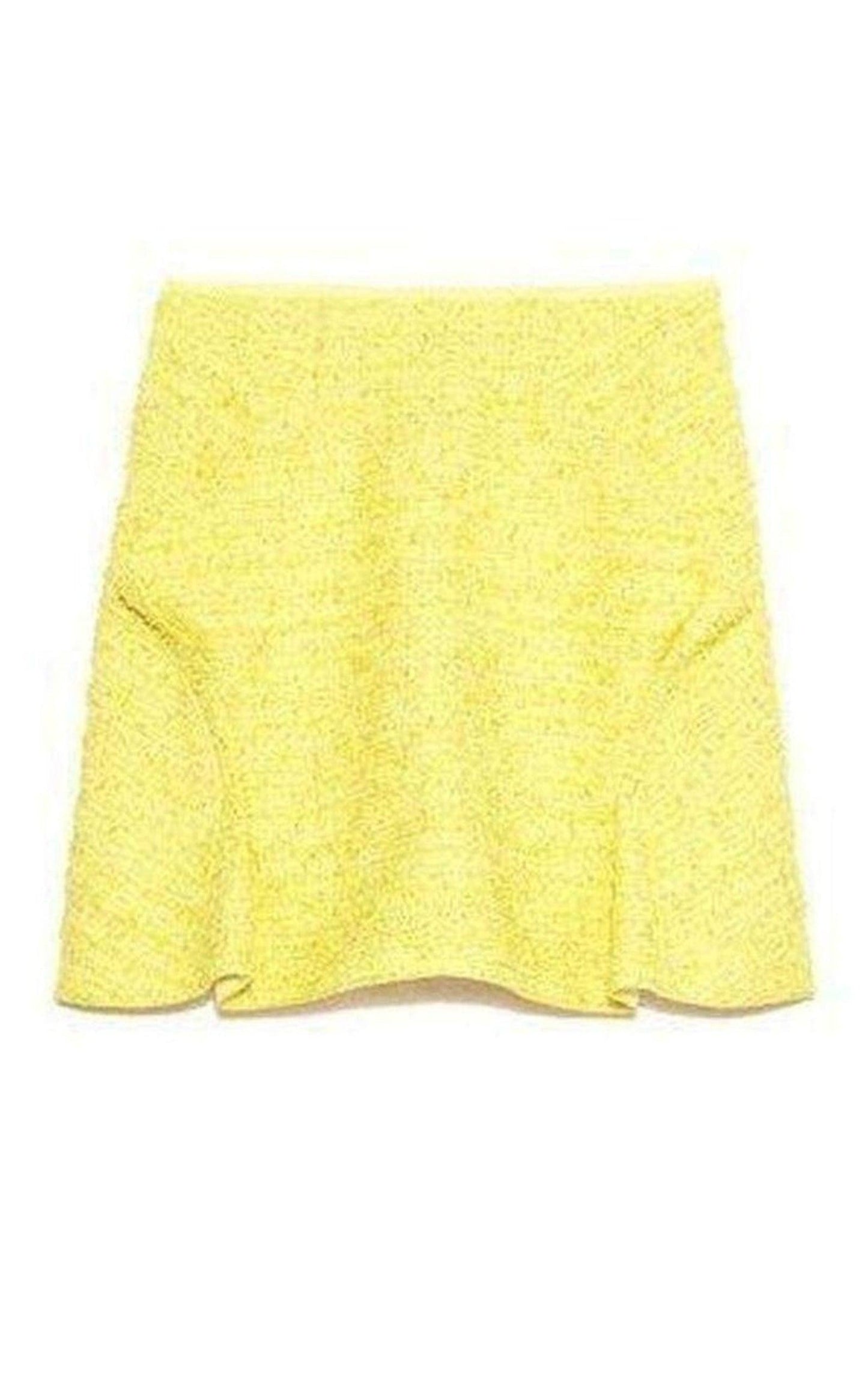 Yellow Tweed Mini Skirt Nina Ricci